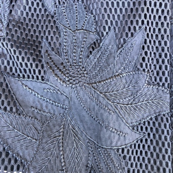 Jay Godfrey Cross Front Halter Embroidered Lace Cutout Mini Dress - Picture 10 of 10